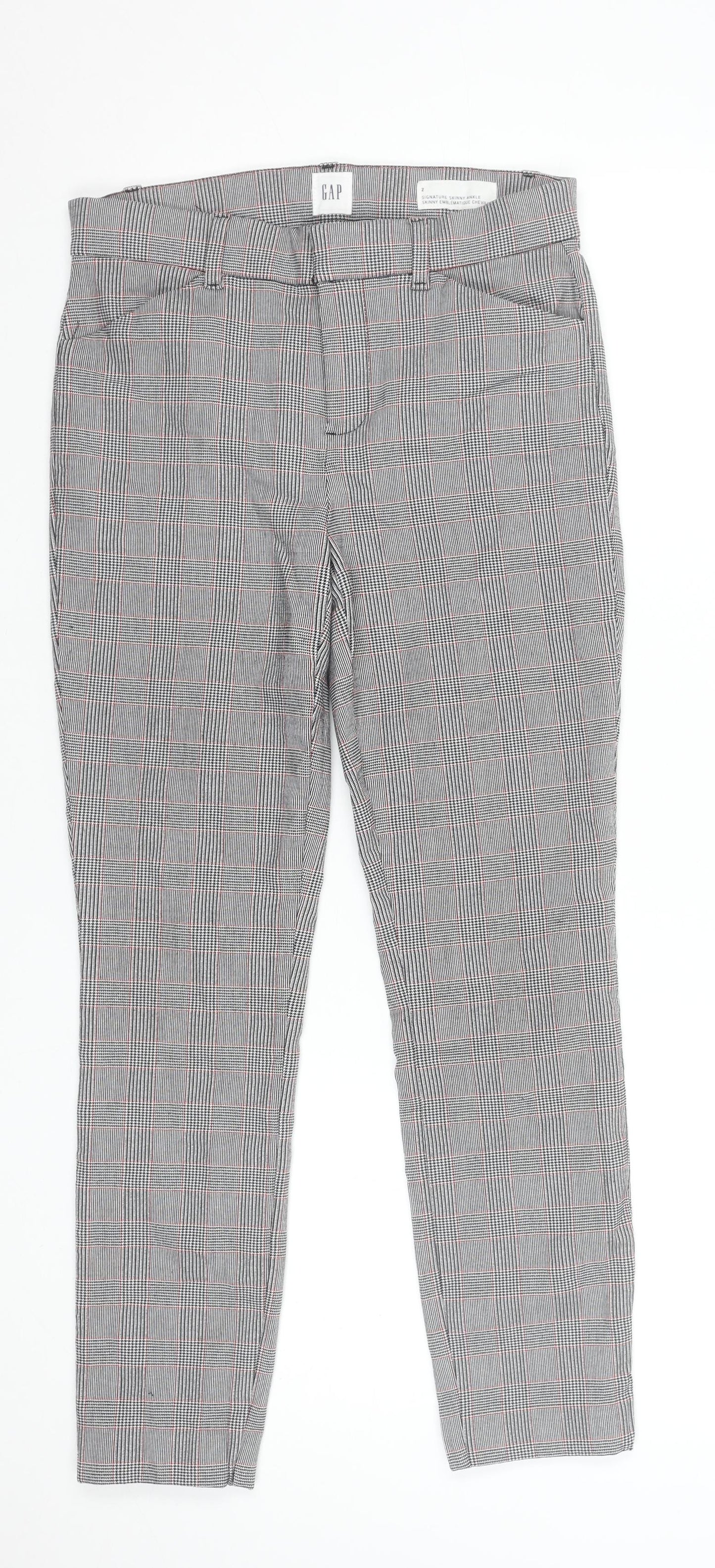 Womens UK Size 6 Gap Slim Fit Ankle Grey Trousers