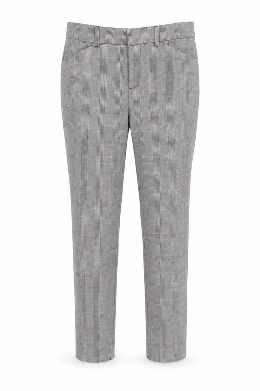 Gap Women’s Grey Check Skinny Ankle Trousers Size 6 Slim Plaid Workwear