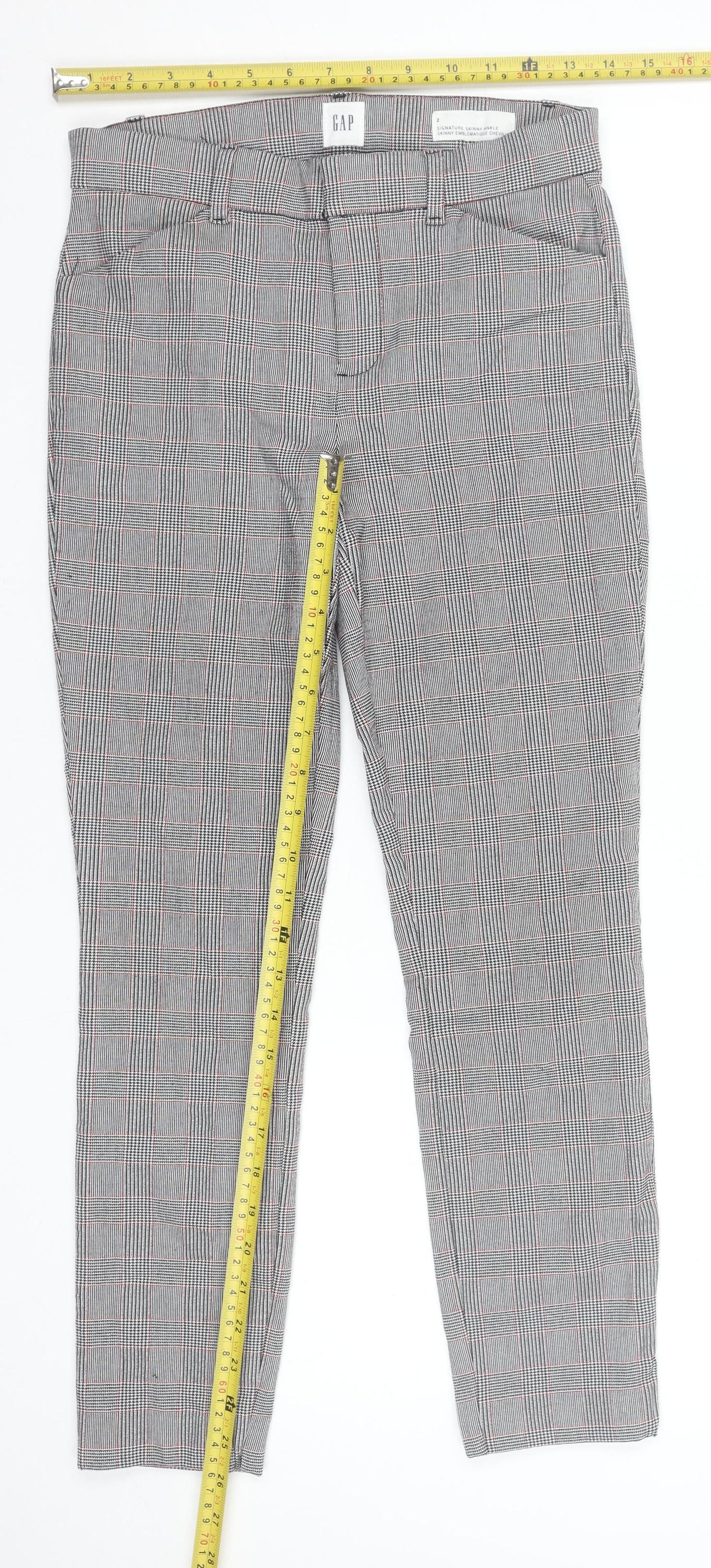 Womens UK Size 6 Gap Slim Fit Ankle Grey Trousers