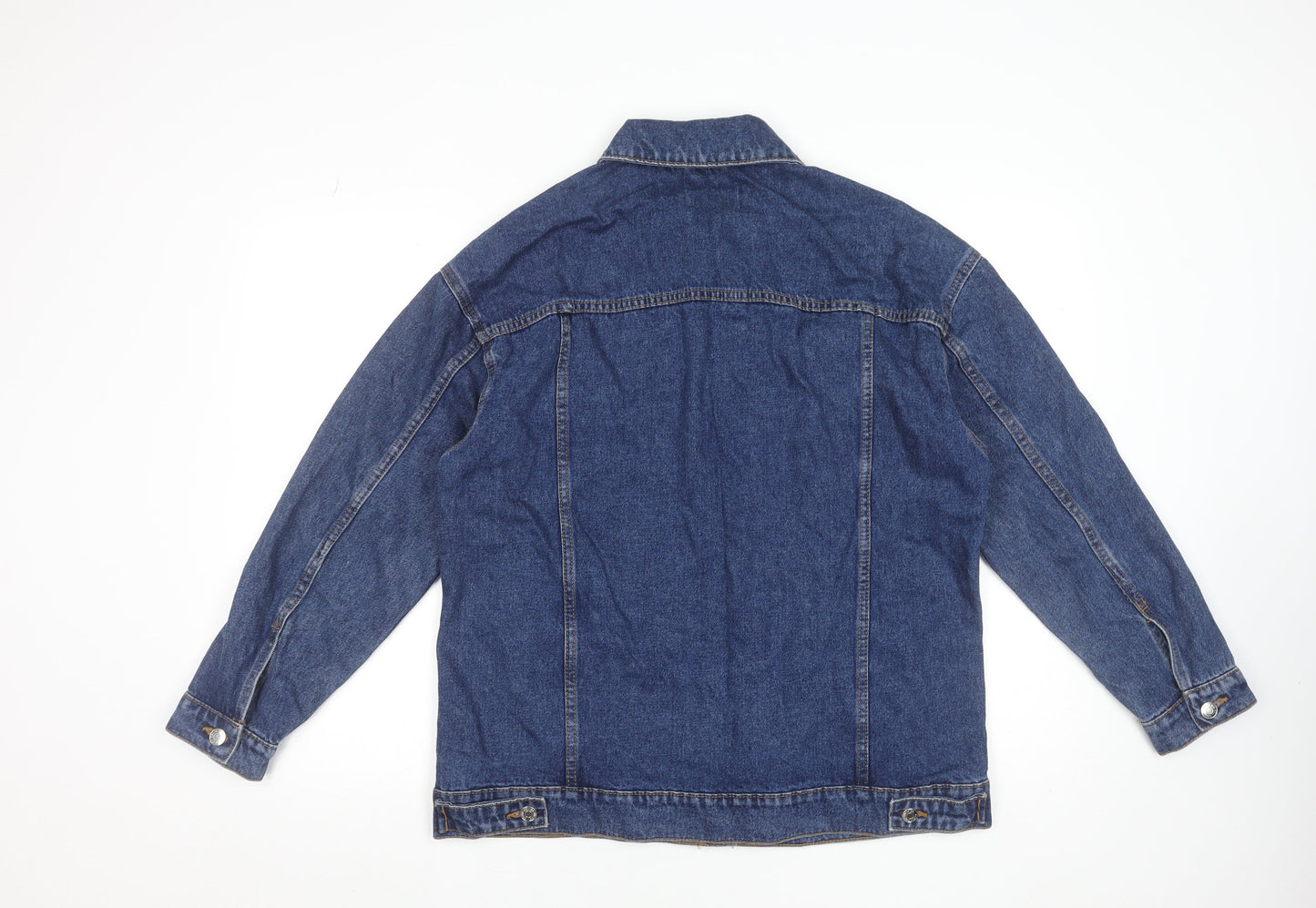 Primark Women’s Blue Denim Jacket Size 12 Classic Casual Buttoned