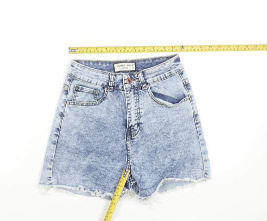 Womens UK Size 6 Colorful Premium Regular Fit Cut-Off Shorts