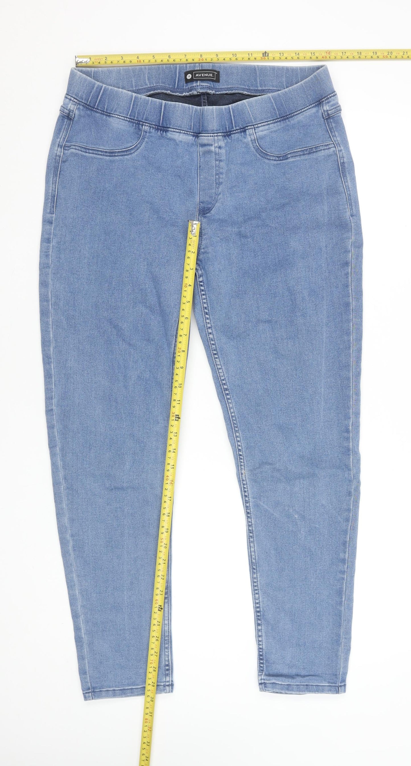 Avenue Womens Blue Size 18 Jegging Jeans Stretch Slim Fit