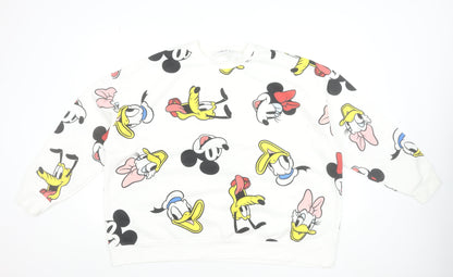 Womens UK Size 2XL Disney White Pullover Sweatshirt