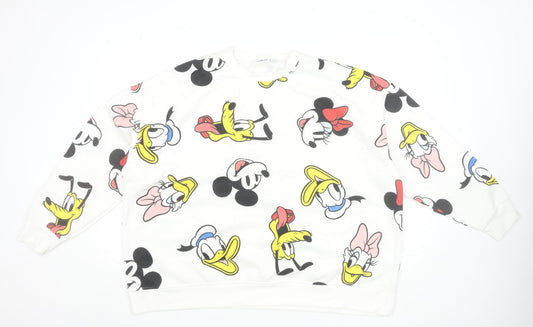 Womens UK Size 2XL Disney White Pullover Sweatshirt