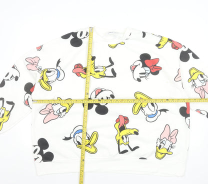 Womens UK Size 2XL Disney White Pullover Sweatshirt