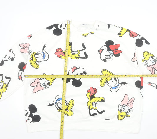 Womens UK Size 2XL Disney White Pullover Sweatshirt