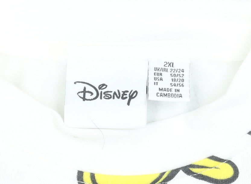 Womens UK Size 2XL Disney White Pullover Sweatshirt