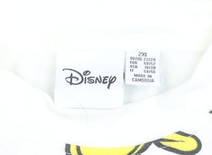 Womens UK Size 2XL Disney White Pullover Sweatshirt