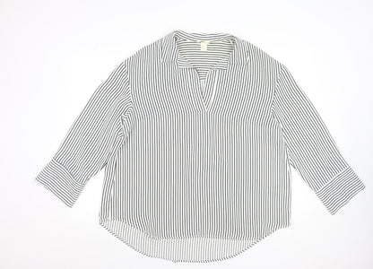Womens UK Size S H&M White Tunic Blouse