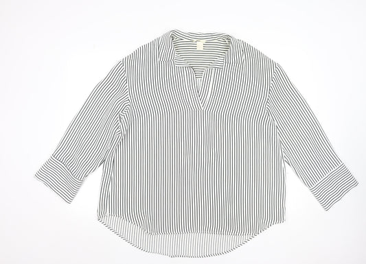 Womens UK Size S H&M White Tunic Blouse