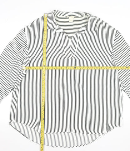 Womens UK Size S H&M White Tunic Blouse
