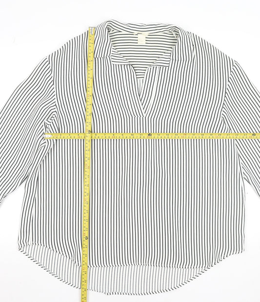 Womens UK Size S H&M White Tunic Blouse