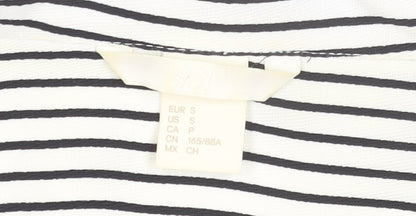Womens UK Size S H&M White Tunic Blouse