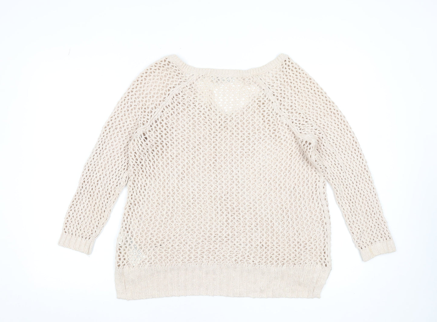 Womens UK Size M Abercrombie & Fitch Beige Pullover Jumper