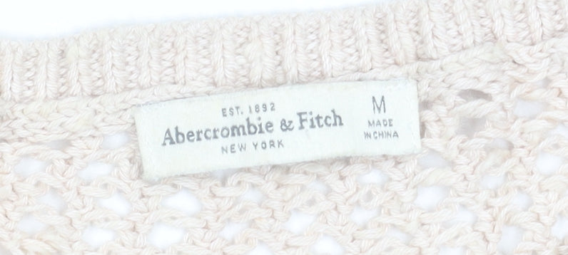 Womens UK Size M Abercrombie & Fitch Beige Pullover Jumper