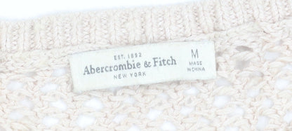 Womens UK Size M Abercrombie & Fitch Beige Pullover Jumper