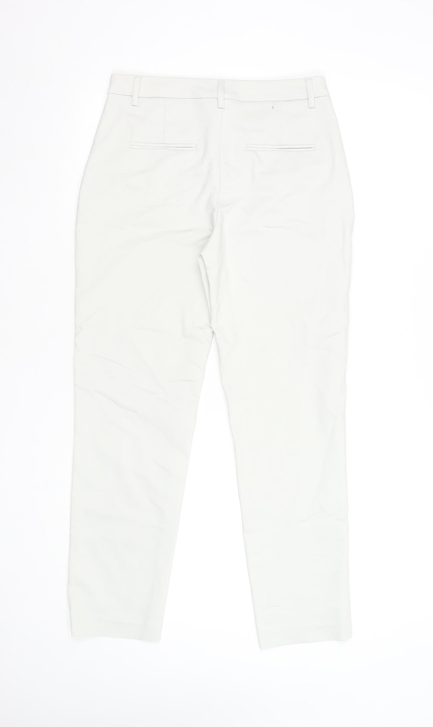 Womens UK Size 8 United Colors of Benetton Regular Fit Chino White Trousers