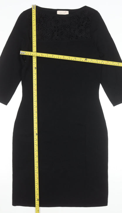 Marks and Spencer Women Black Size 10 Bodycon Knee Length Dress