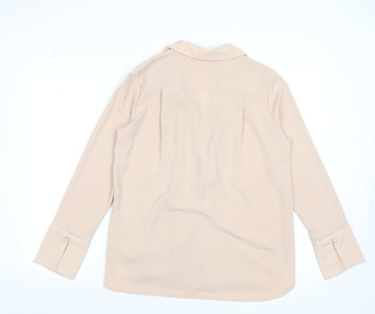 Womens UK Size 8 H&M Beige Wrap Blouse