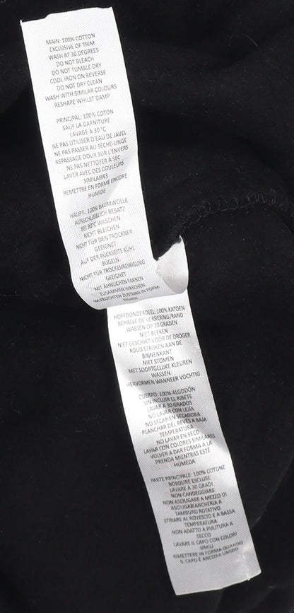 boohooMAN Men’s Black Jogger Trousers Size M Elastic Waist Side Stripe