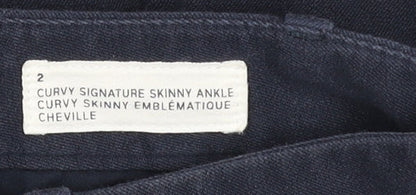 Gap Women’s Blue Curvy Signature Skinny Ankle Trousers Size 6