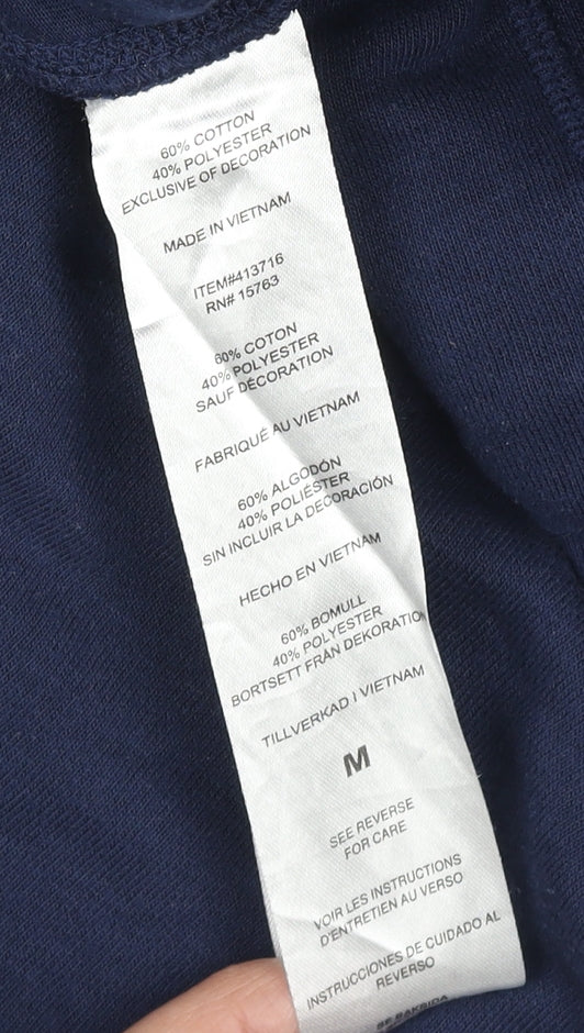 Champion Men’s Navy Blue Sweat Shorts M Cotton Blend Elastic Waist