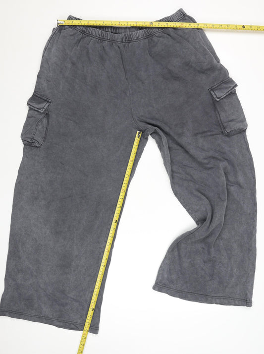 Boohoo Women’s Grey XL Cargo Jogger Activewear Trousers 100% Cotton