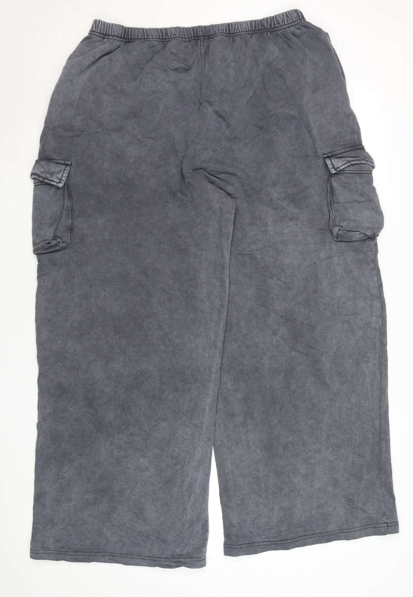 Boohoo Women’s Grey XL Cargo Jogger Activewear Trousers 100% Cotton