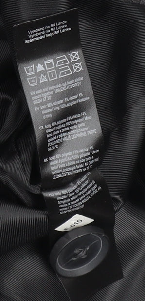 F&F Women’s Grey Cropped Blazer Jacket UK 12 Tailored One-Button