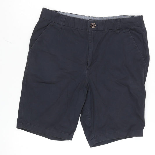 Next Boys Blue Chino Shorts 16 Years Regular Fit Cotton Twill Summer Wear
