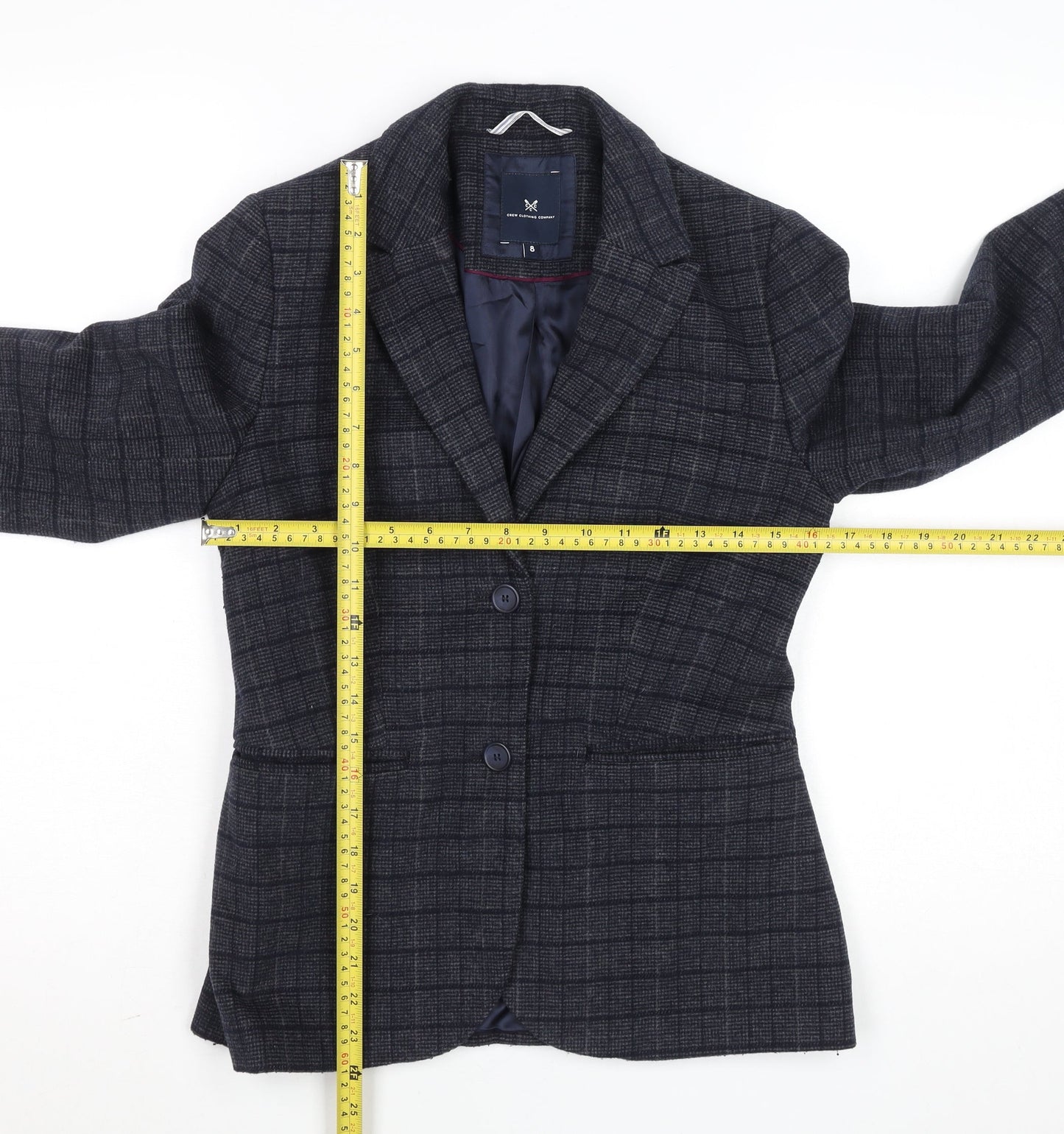 Womens UK Size 8 Crew Clothing Company Regular Grey Blazer