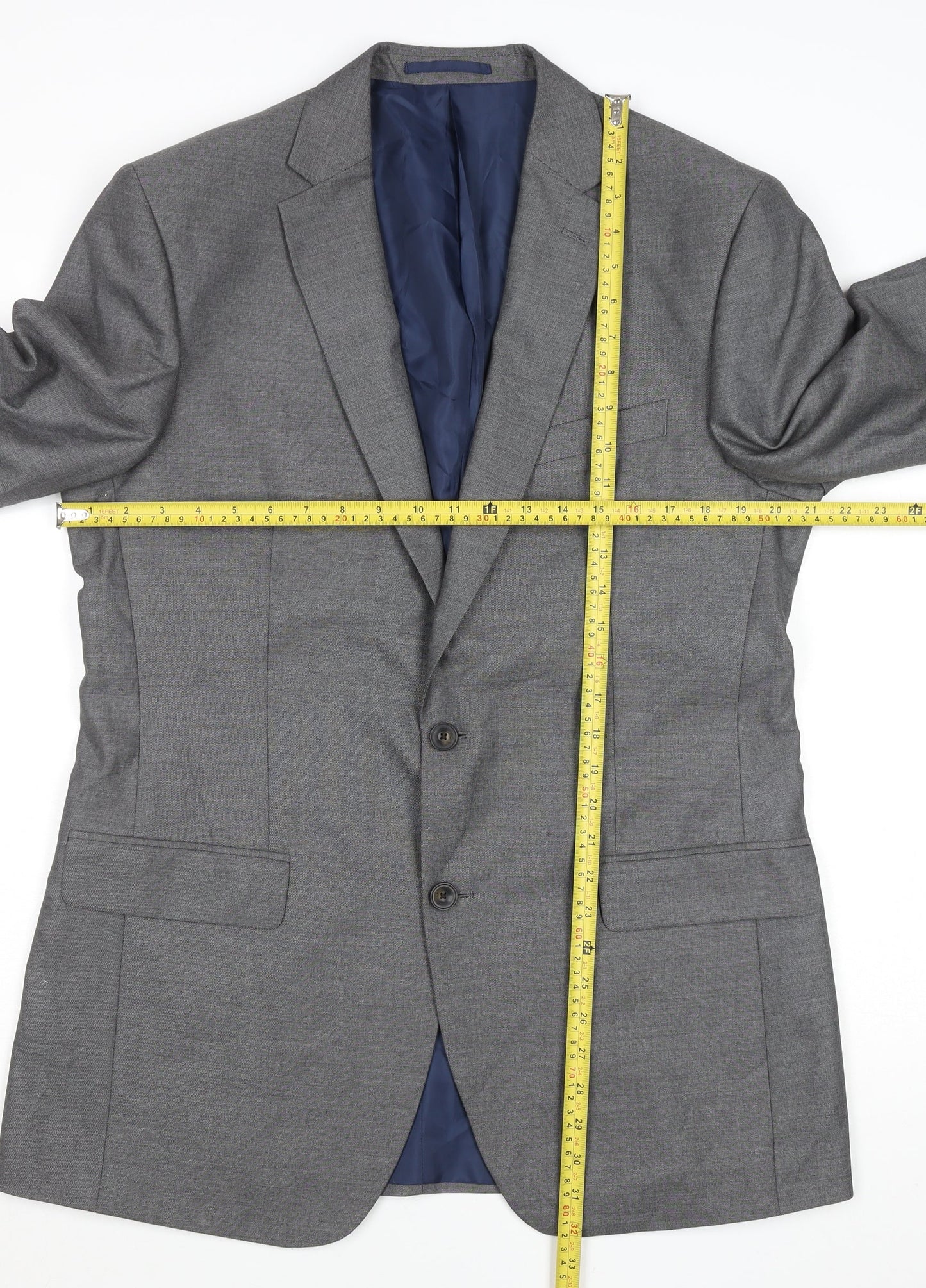 Mens UK Size 40 Marks and Spencer Regular Grey Suit Jacket