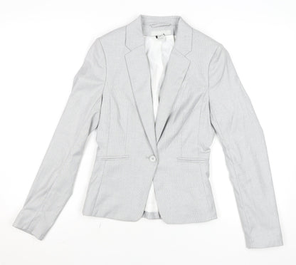Womens UK Size 4 H&M Regular Grey Blazer