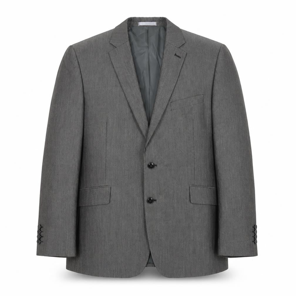 Burton London Men Grey 44R Classic Tailored Two-Button Blazer Jacket