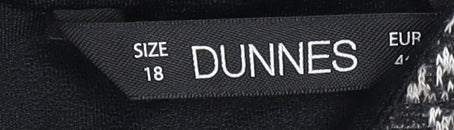 Dunnes Women's Grey Animal Print Shift Dress Size 18