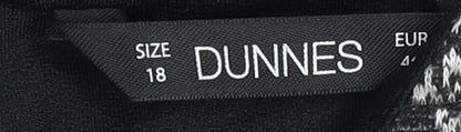 Dunnes Women's Grey Animal Print Shift Dress Size 18
