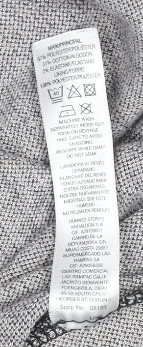 Dunnes Women's Grey Animal Print Shift Dress Size 18