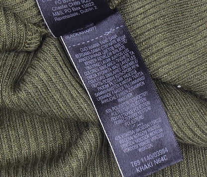 Marks and Spencer Womens Green Size 6 Collared Knit Midi Wrap Dress