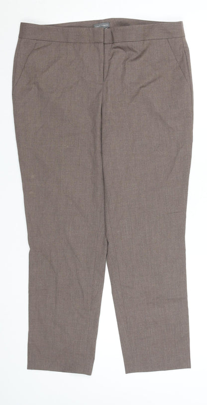 Womens UK Size 8 Vince Camuto Regular Fit Dress Pants Brown Trousers