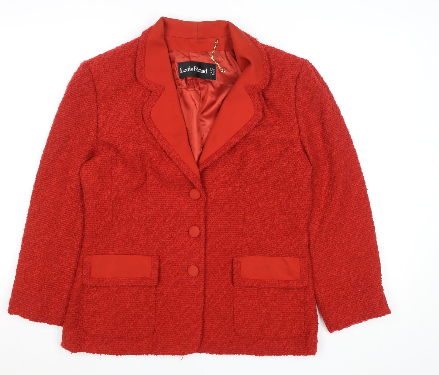 Womens UK Size 12 Louis Féraud Red Classic