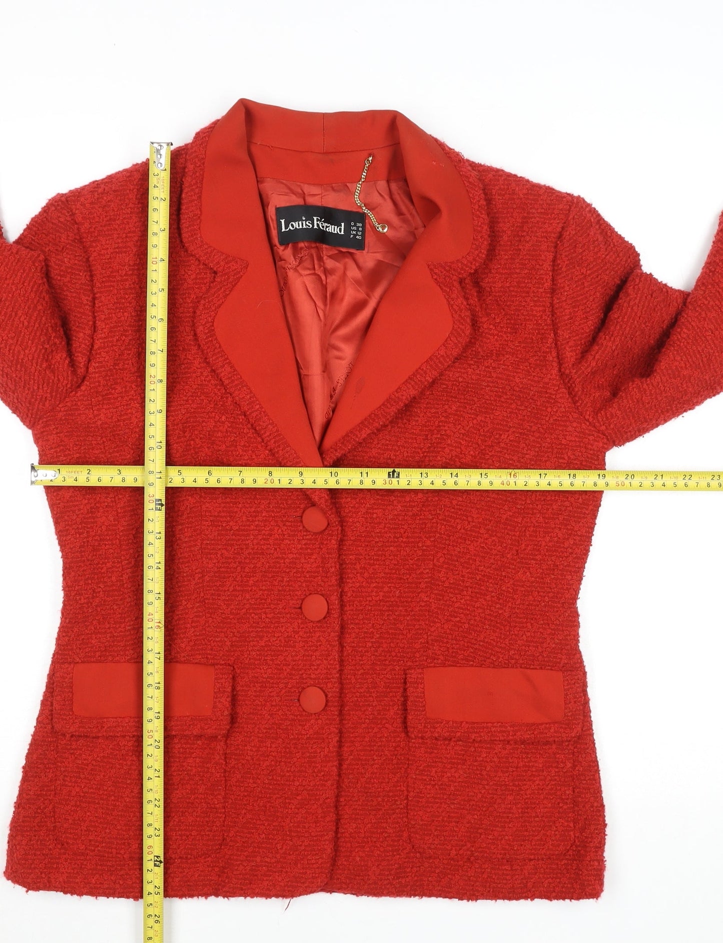 Womens UK Size 12 Louis Féraud Red Classic