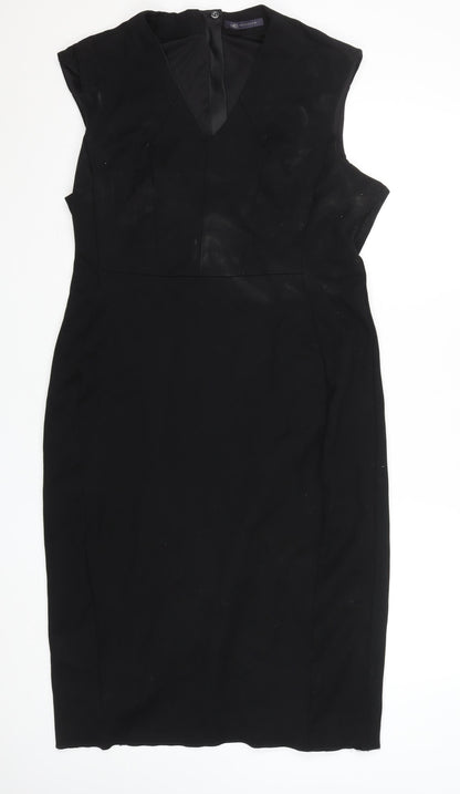 Marks and Spencer Women's Black Size 18 Sheath Work Dress