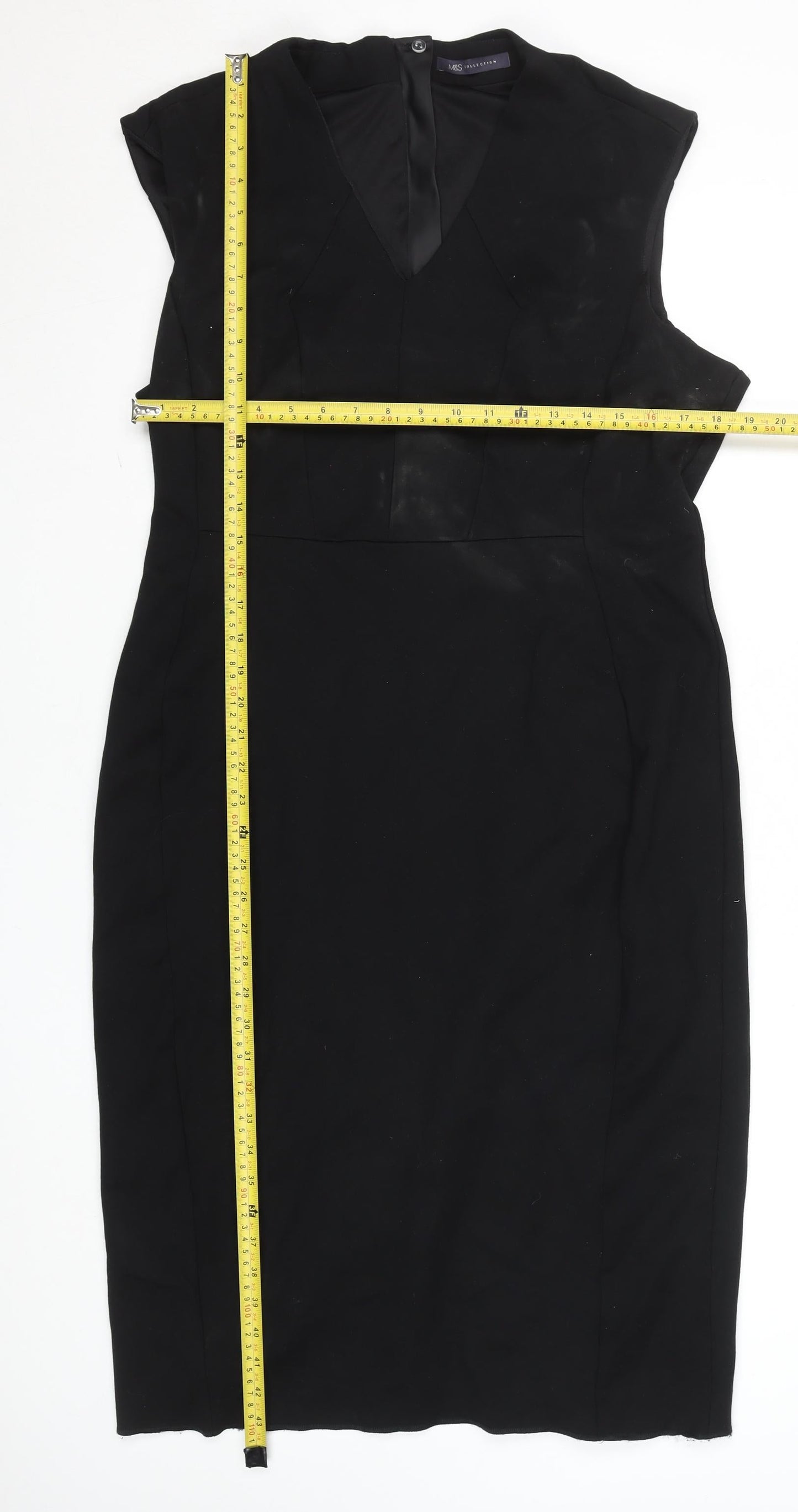 Marks and Spencer Women's Black Size 18 Sheath Work Dress