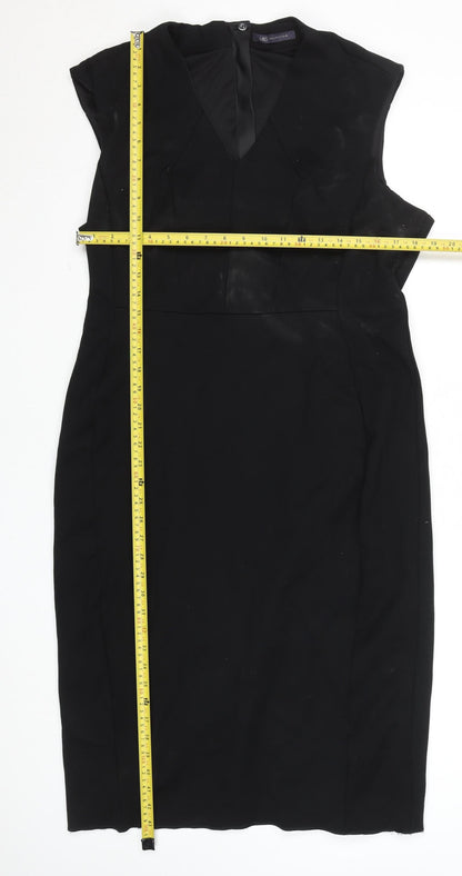Marks and Spencer Women's Black Size 18 Sheath Work Dress