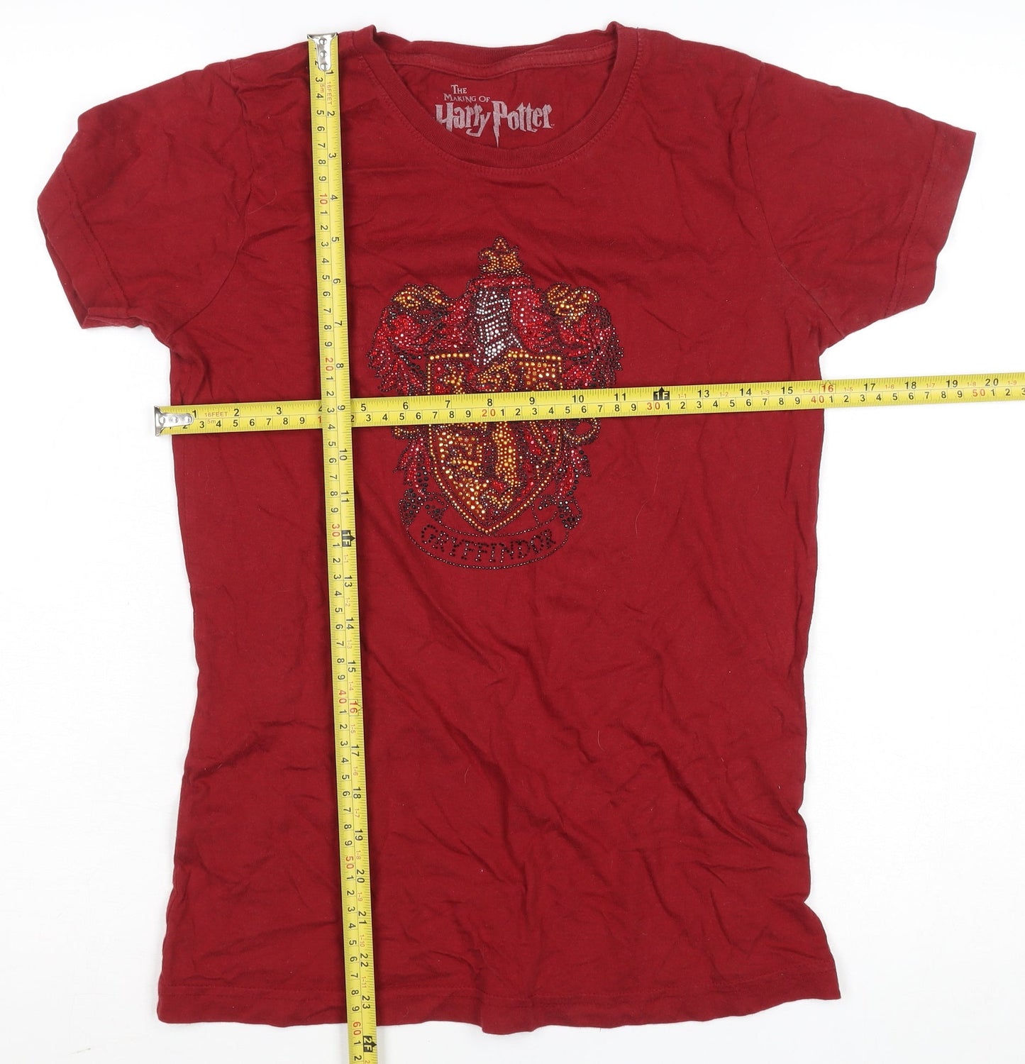 Womens UK Size S Warner Bros Studio Tour London Red Basic T-Shirt