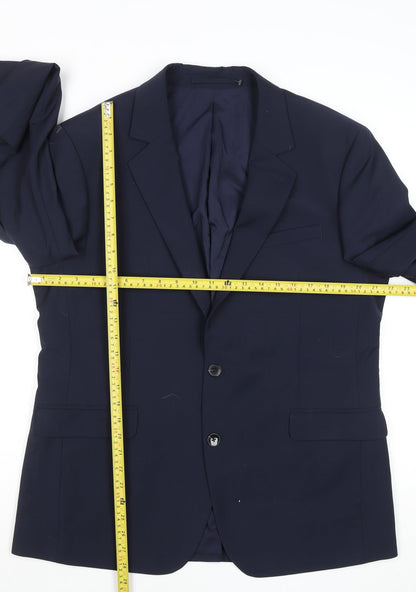 Primark Men's Blue 42R Single-Breasted Regular Fit Blazer