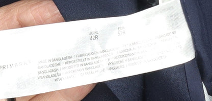 Primark Men's Blue 42R Single-Breasted Regular Fit Blazer