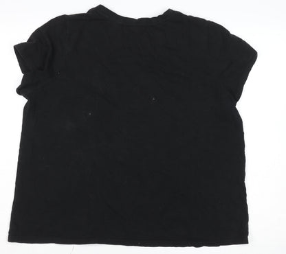 Womens UK Size XL Calvin Klein Black Gym & Training Yoga Running & Jogging T-Shi