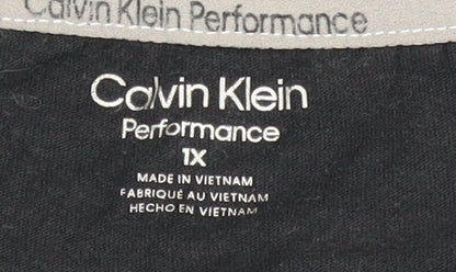 Womens UK Size XL Calvin Klein Black Gym & Training Yoga Running & Jogging T-Shi