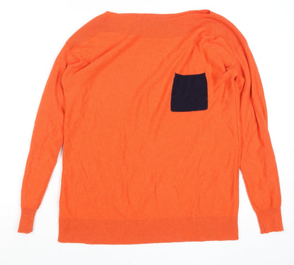 Womens UK Size S Paul Costelloe Orange Pullover Jumper